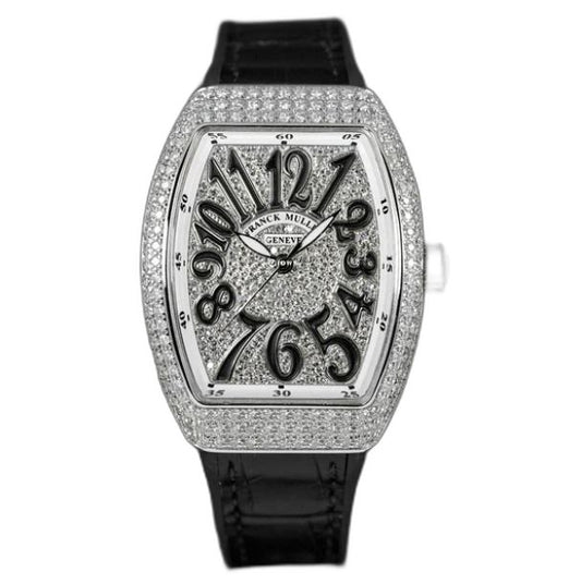 Franck Muller Vanguard 32mm Black pave diamonds afterset