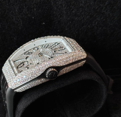 Franck Muller Vanguard 32mm Black pave diamonds afterset