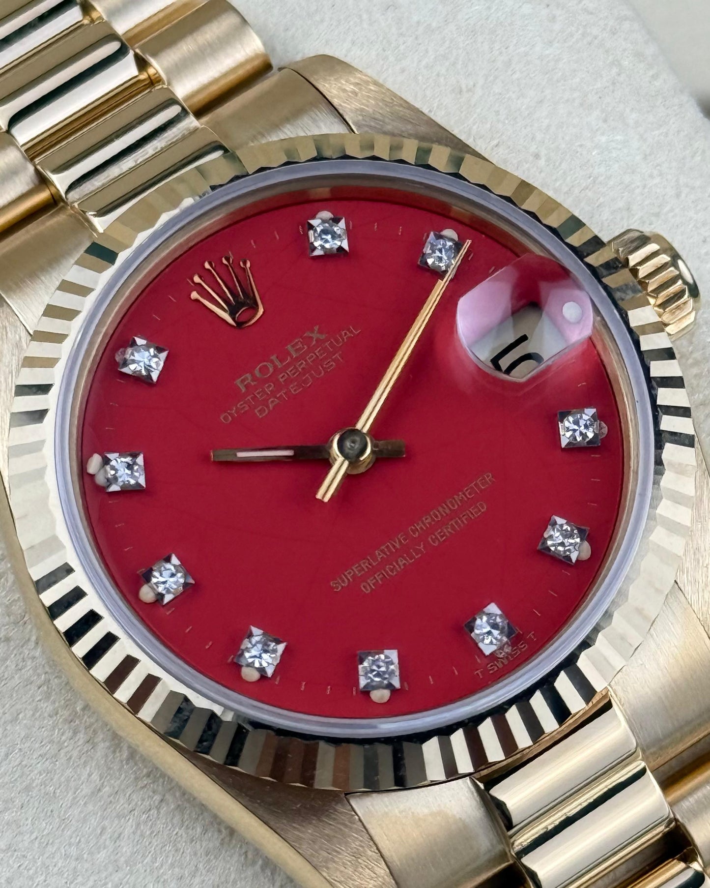 Rolex Datejust 31mm Stella Spider Cracks Dial 1988