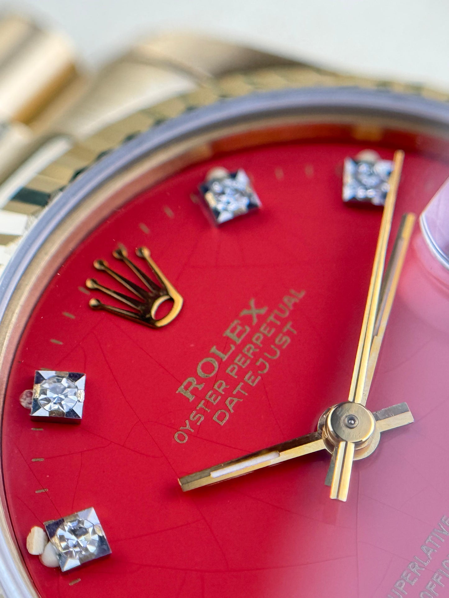 Rolex Datejust 31mm Stella Spider Cracks Dial 1988