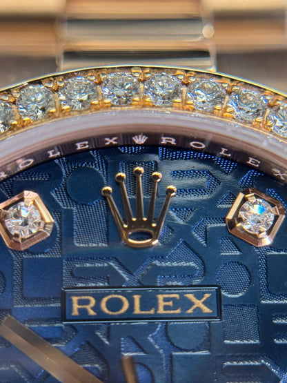 Rolex Datejust 31mm Computer Blue Dial Aftermarket Diamond Bezel - HOURLY 