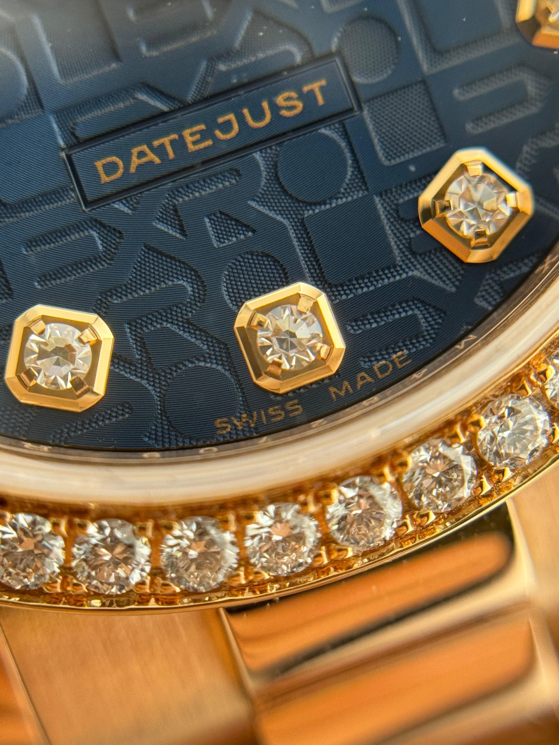 Rolex Datejust 31mm Computer Blue Dial Aftermarket Diamond Bezel - HOURLY 