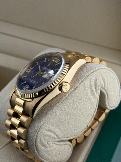 Rolex DayDate 36mm President YellowGold Aftermarket Lapis Lazuli Stone Dial