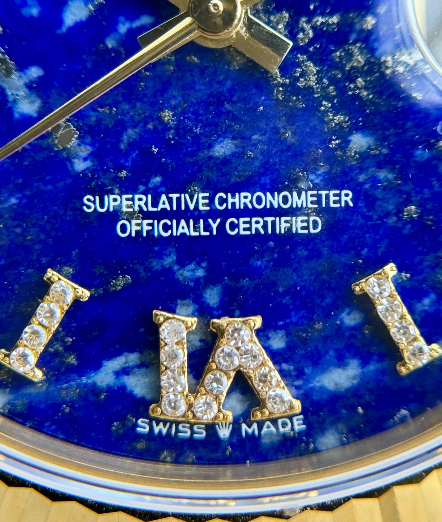 Rolex DayDate 36mm President YellowGold Aftermarket Lapis Lazuli Stone Dial
