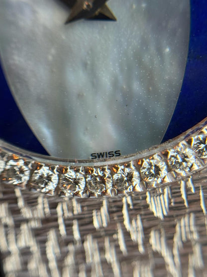 Piaget White Gold Oval 'Mother Of Pearl & Lapis Lazuli Dial