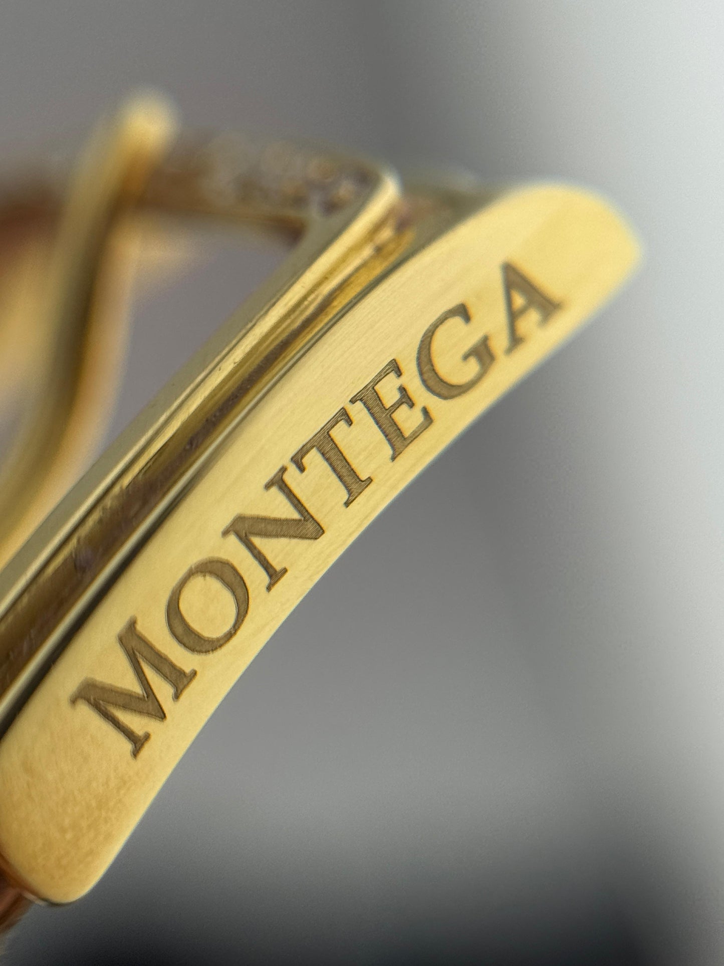 Montega YellowGold Petal Dial Pave Diamond Bezel Watch