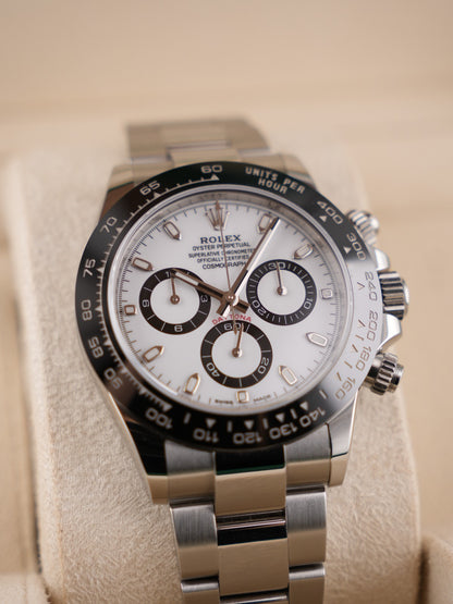 Rolex Cosmograph Daytona 40mm White Dial Panda 2019