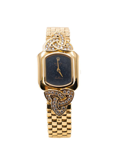 Rolex Cellini Yellow Gold Diamond Black Dial