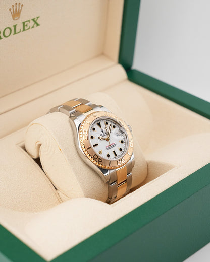 Rolex Yacht-Master 35mm Steel & YellowGold White Dial 68623