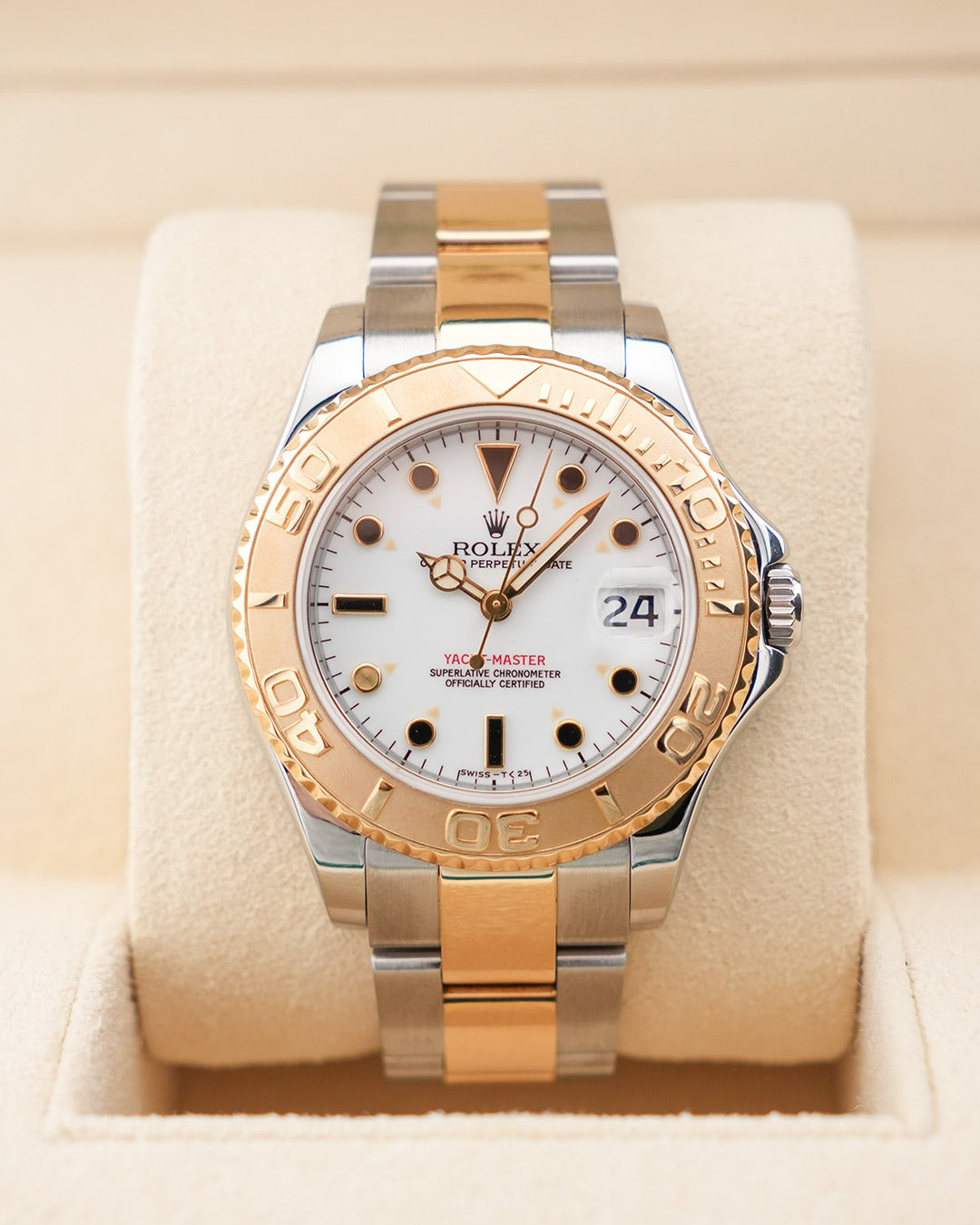 Rolex Yacht-Master 35mm Steel & YellowGold White Dial 68623