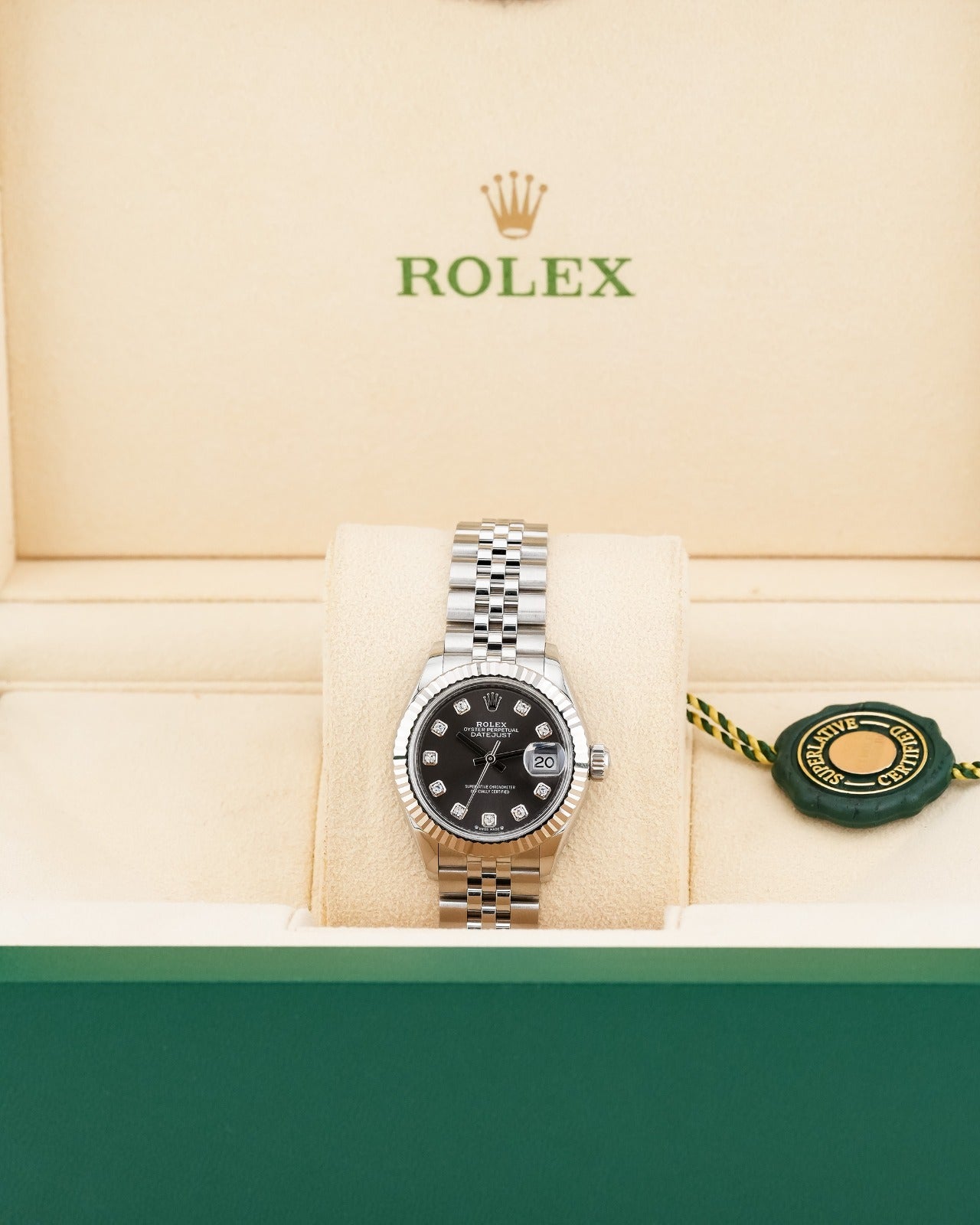 Rolex Datejust 28mm WhiteGold Bezel Dark Grey Dial 2023
