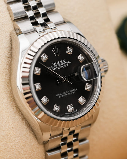 Rolex Datejust 28mm WhiteGold Bezel Dark Grey Dial 2023