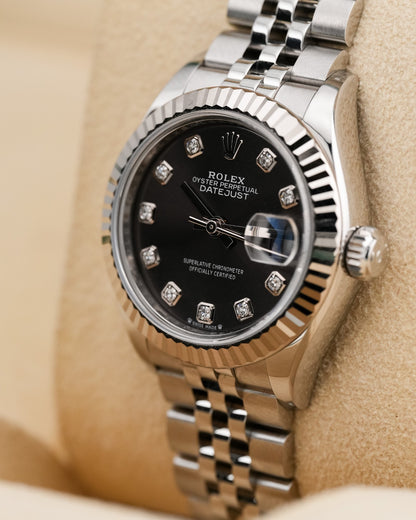 Rolex Datejust 28mm WhiteGold Bezel Dark Grey Dial 2023