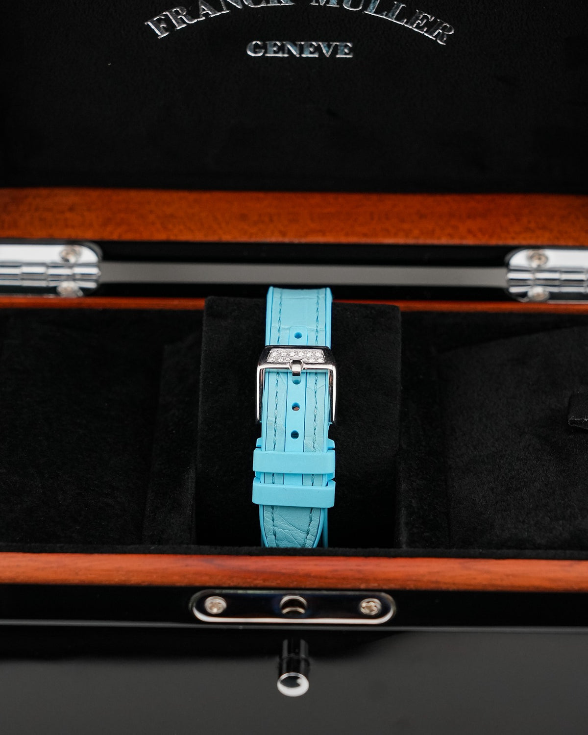Franck Muller Vanguard 32mm Color dreams Blue Diamond afterset - HOURLY 