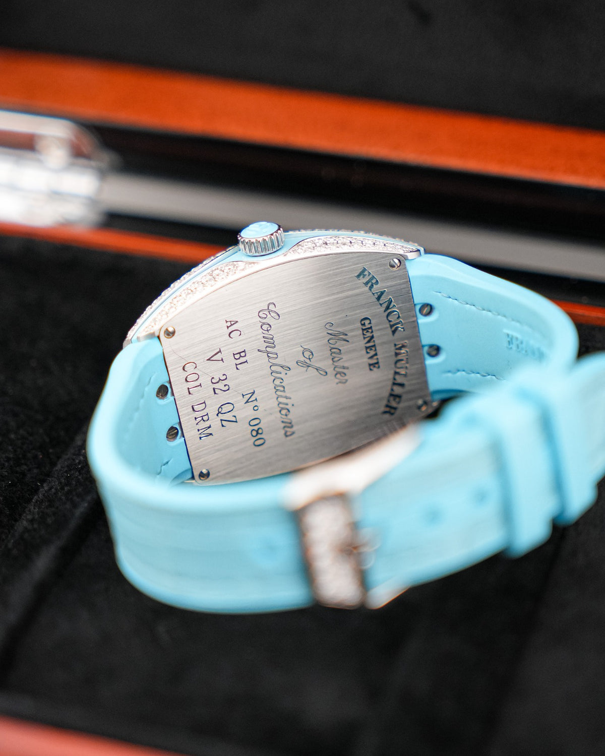Franck Muller Vanguard 32mm Color dreams Blue Diamond afterset - HOURLY 