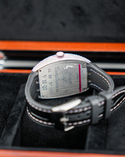 Franck Muller Vanguard 32mm Black Pink Arabic numerals Diamond afterset