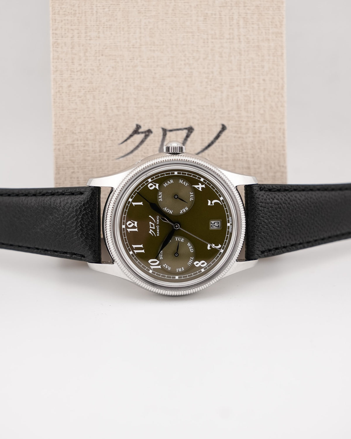 Kurono Tokyo Calendrier "Type I" 38mm Khaki Green 2022