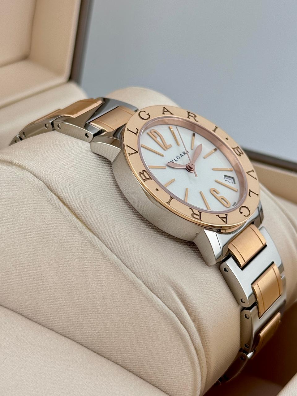 Bvlgari 33mm Lacquered Dial Steel & Gold 2023