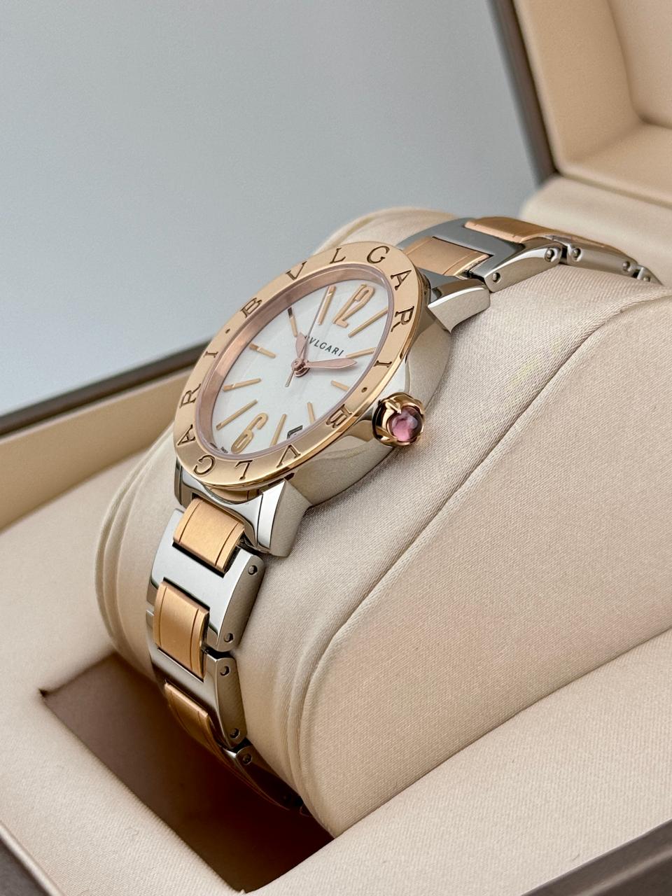 Bvlgari 33mm Lacquered Dial Steel & Gold 2023