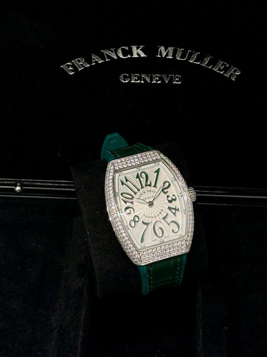Franck Muller Vanguard 32mm Green Diamond afterset