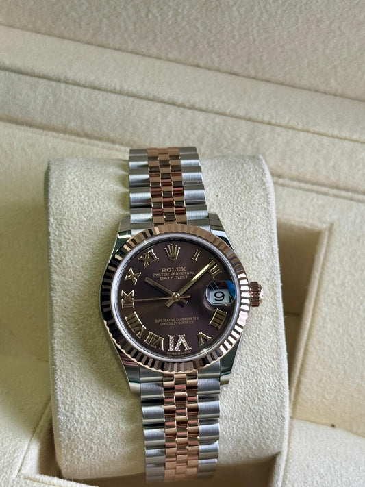 Rolex Datejust 31mm Steel&RoseGold Chocolate Dial Jubilee Unworn 2025