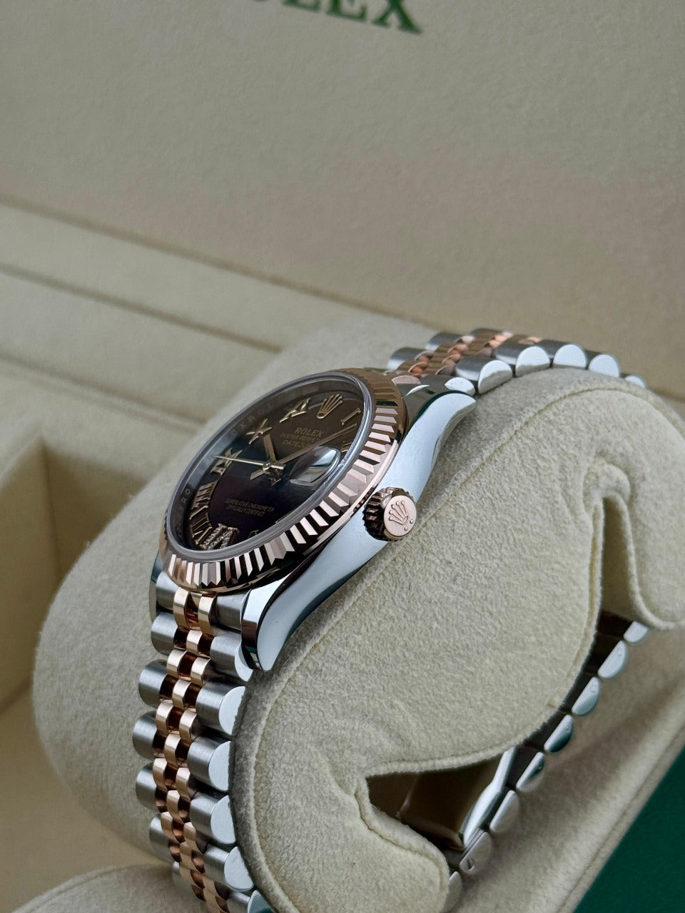 Rolex Datejust 31mm Steel&RoseGold Chocolate Dial Jubilee Unworn 2025