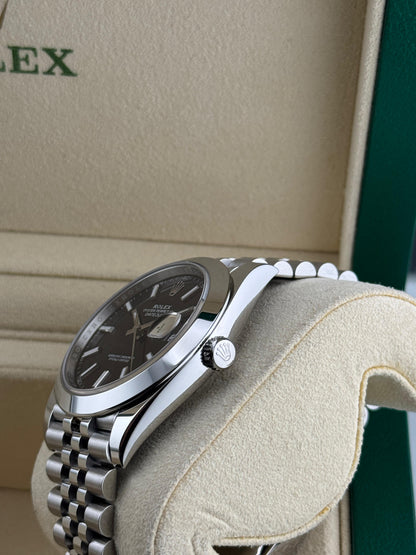 Rolex Datejust 41 steel black index jubilee Unworn 2025
