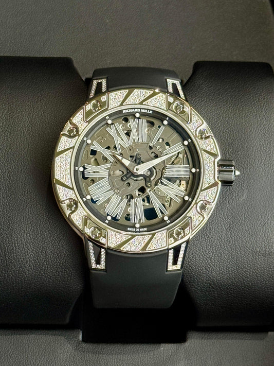 Richard Mille Black Dial 45mm Titanium Diamond Bezel 2016