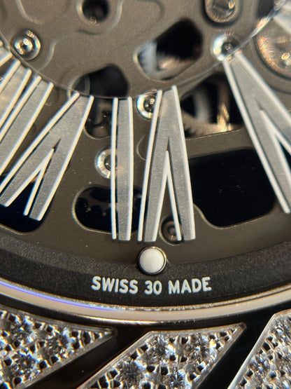 Richard Mille Black Dial 45mm Titanium Diamond Bezel 2016