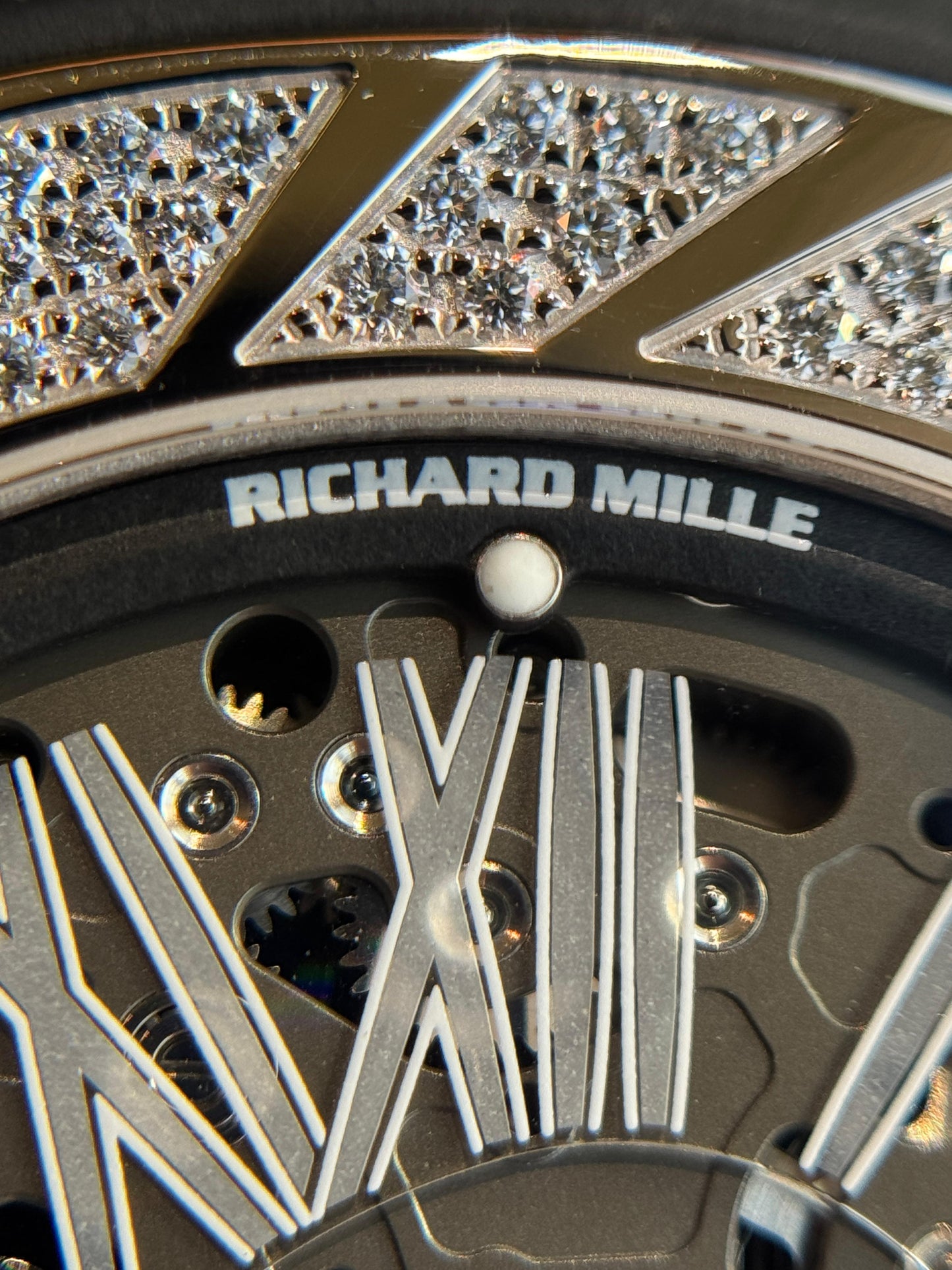 Richard Mille Black Dial 45mm Titanium Diamond Bezel 2016