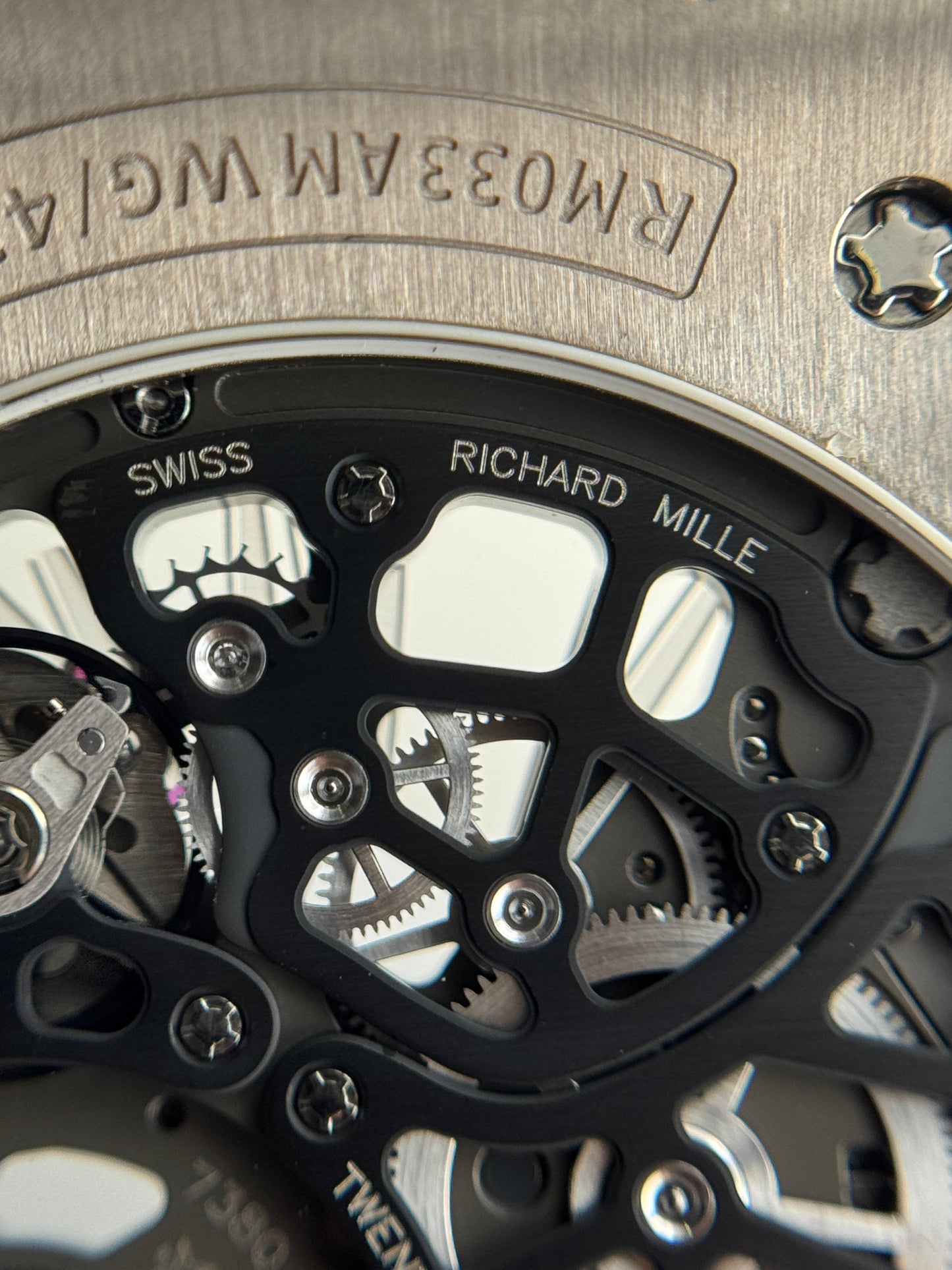 Richard Mille Black Dial 45mm Titanium Diamond Bezel 2016