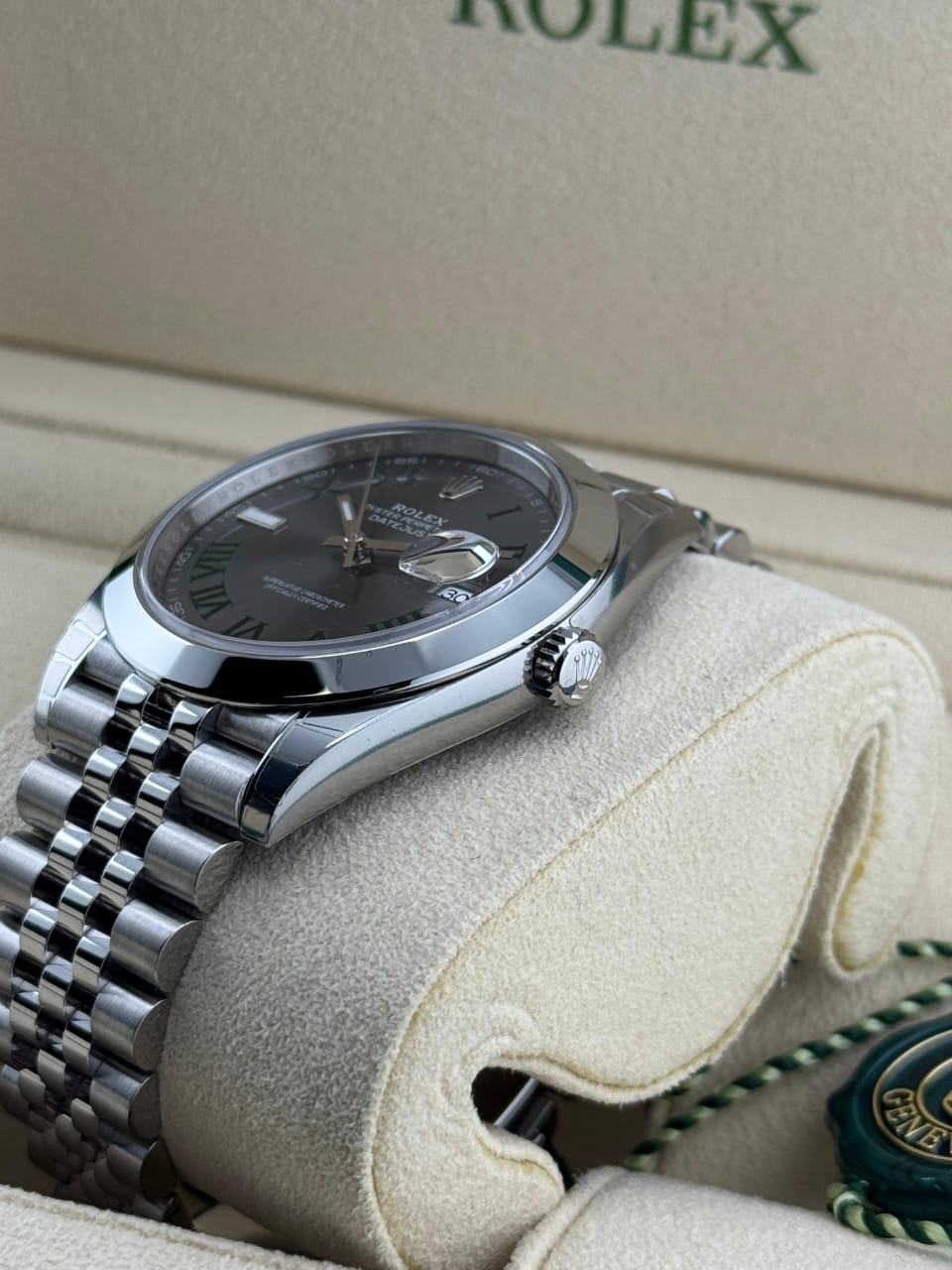 Rolex Datejust 41mm Dom Bezel Wimbledon Dial Steel Jubilee  Unworn 2025