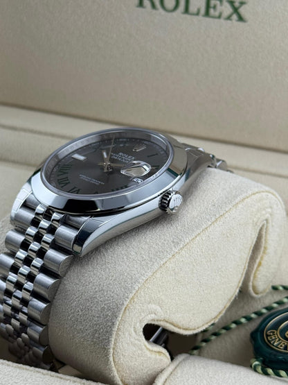 Rolex Datejust 41mm Dom Bezel Wimbledon Dial Steel Jubilee  Unworn 2025