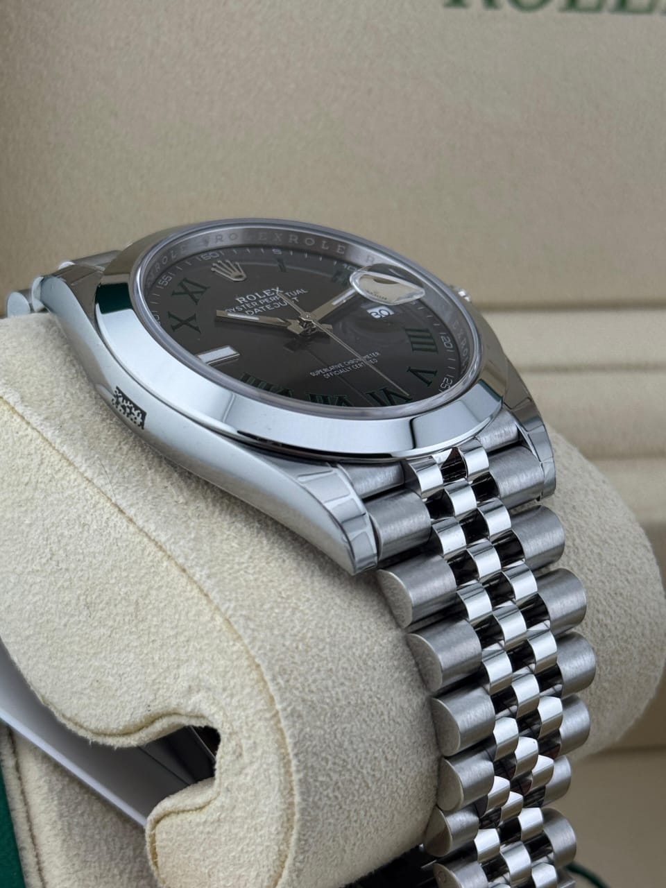 Rolex Datejust 41mm Dom Bezel Wimbledon Dial Steel Jubilee  Unworn 2025