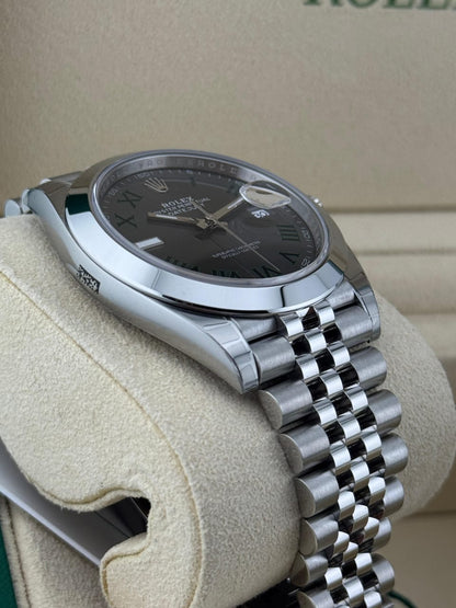 Rolex Datejust 41mm Dom Bezel Wimbledon Dial Steel Jubilee  Unworn 2025