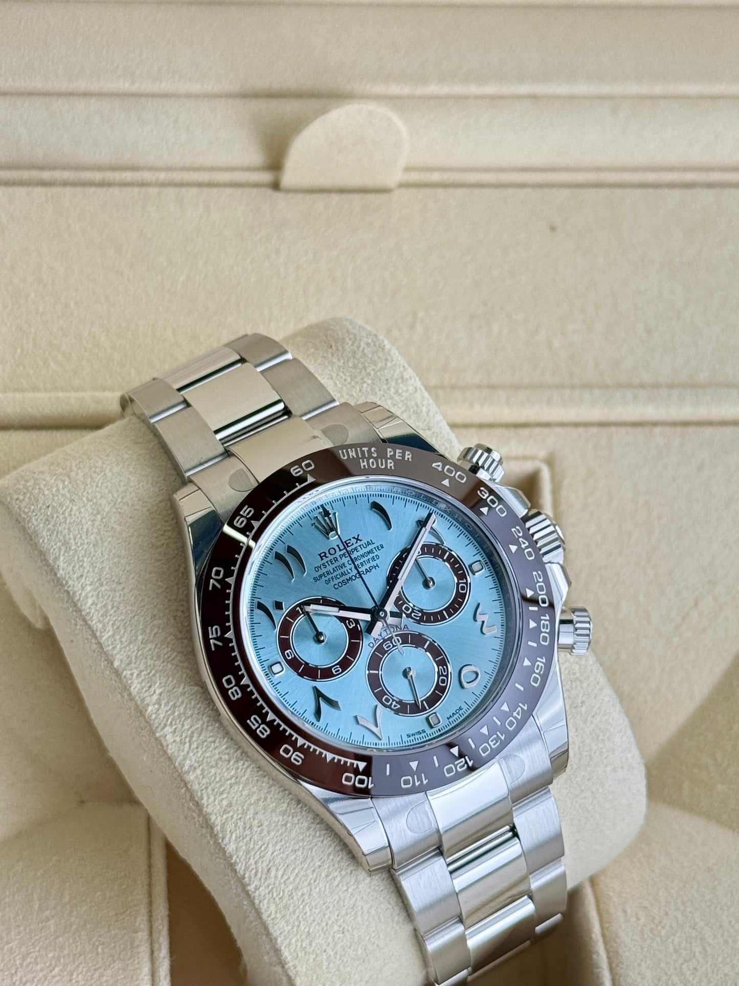 Rolex Cosmograph Daytona 40mm Ice Blue arabic dial Brand New 2022