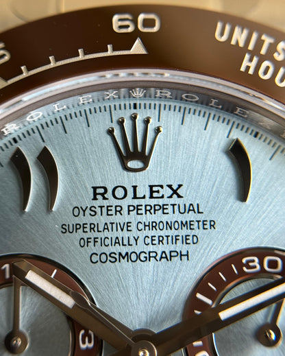 Rolex Cosmograph Daytona 40mm Ice Blue arabic dial Brand New 2022