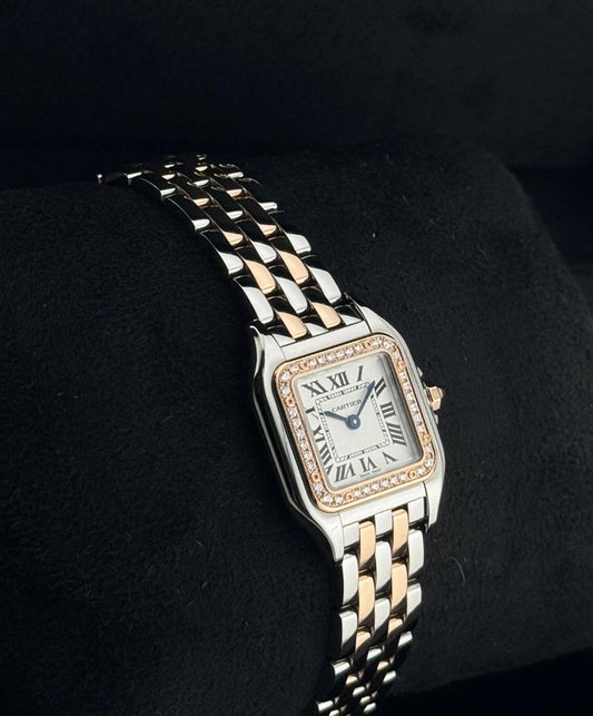 Cartier De Panthere Steel/RoseGold diamond Bezel Small Unworn 2024
