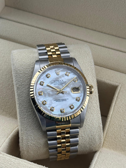Rolex Datejust 36 Custom MOP Diamond Dial