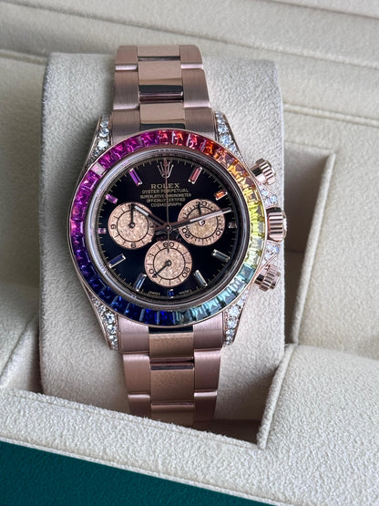 Rolex Cosmograph Daytona Rosegold Afterset Rainbow 2021
