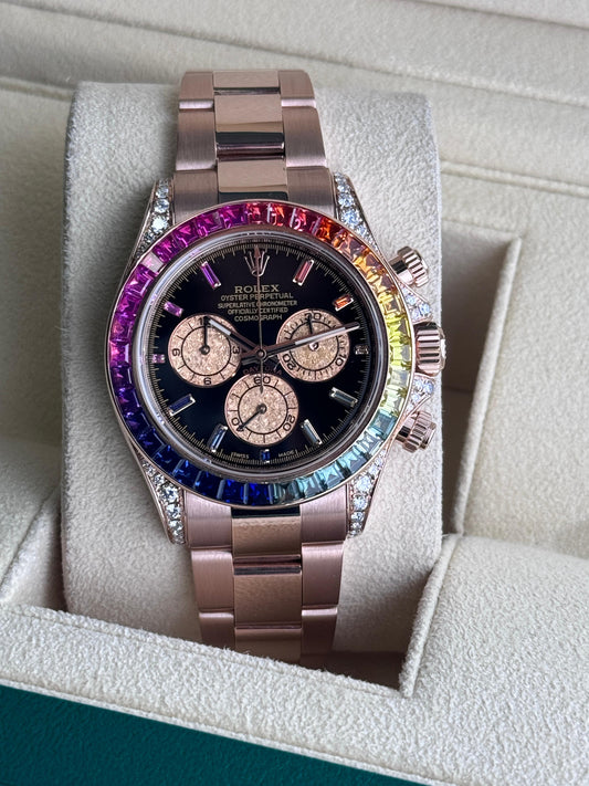 Rolex Cosmograph Daytona Rosegold Afterset Rainbow 2021