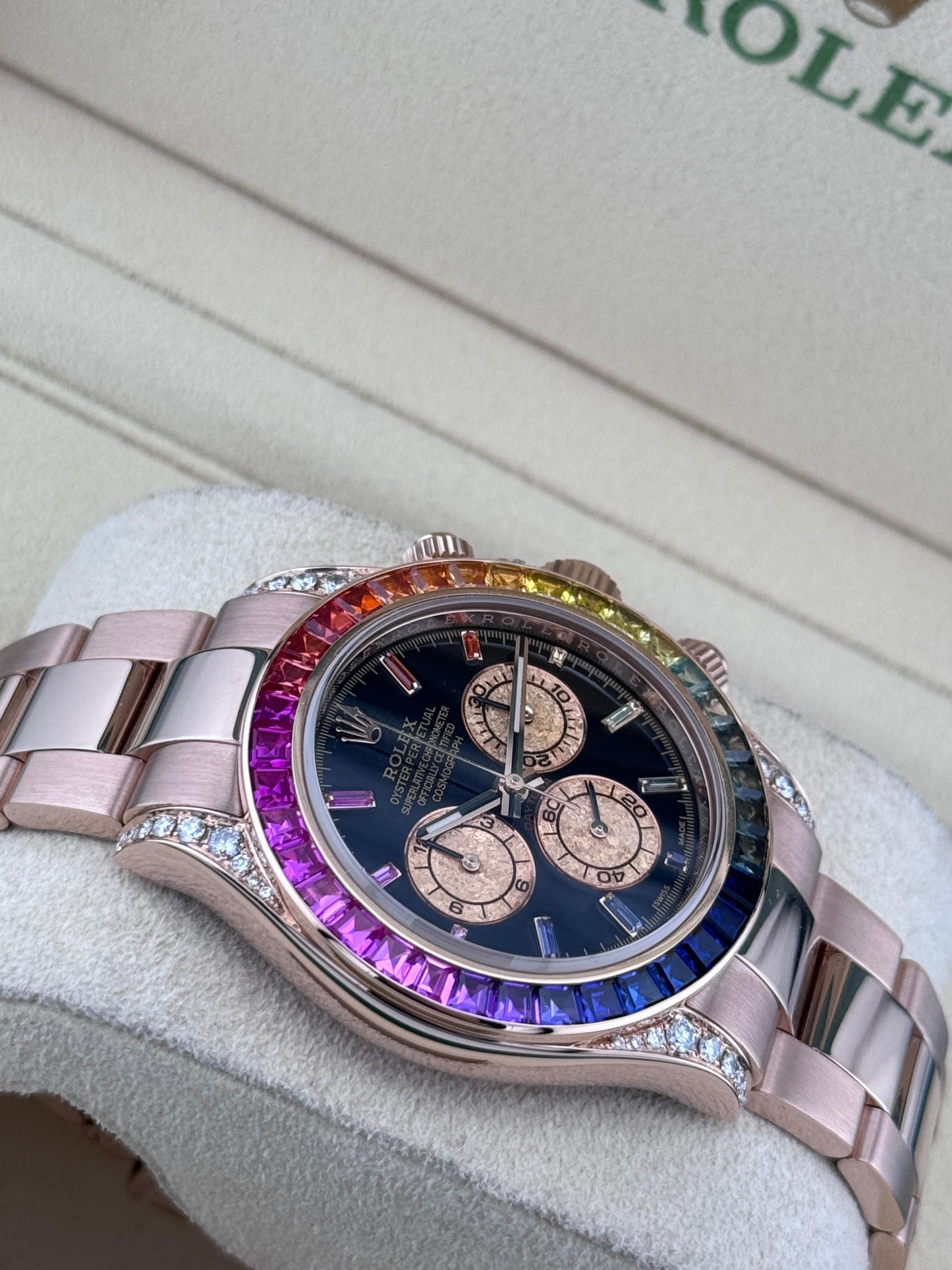 Rolex Cosmograph Daytona Rosegold Afterset Rainbow 2021