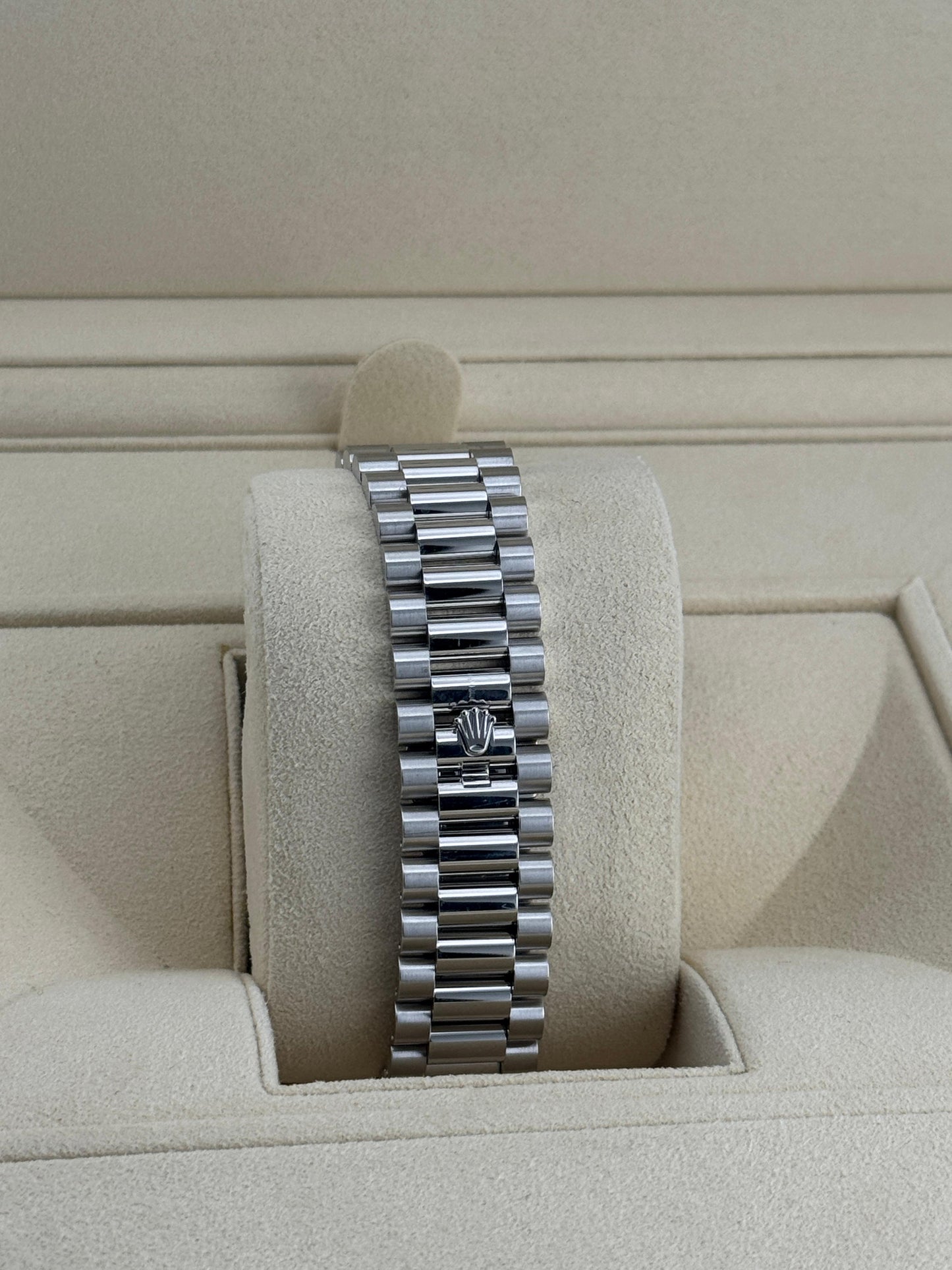 Rolex Day-Date 40mm Platinum Ice Blue Arabic Dial 2023