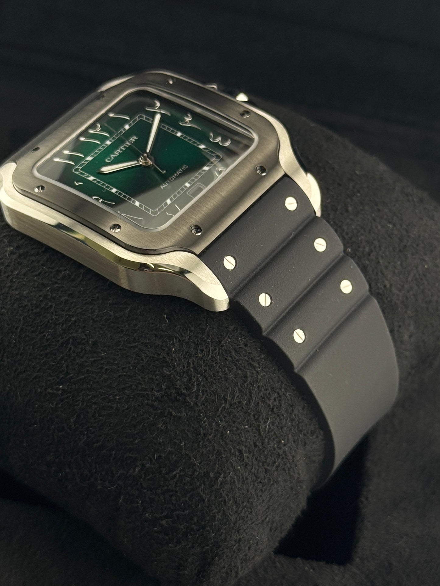 Cartier Santos De Cartier Large Green Arabic Dial 2025 - HOURLY 