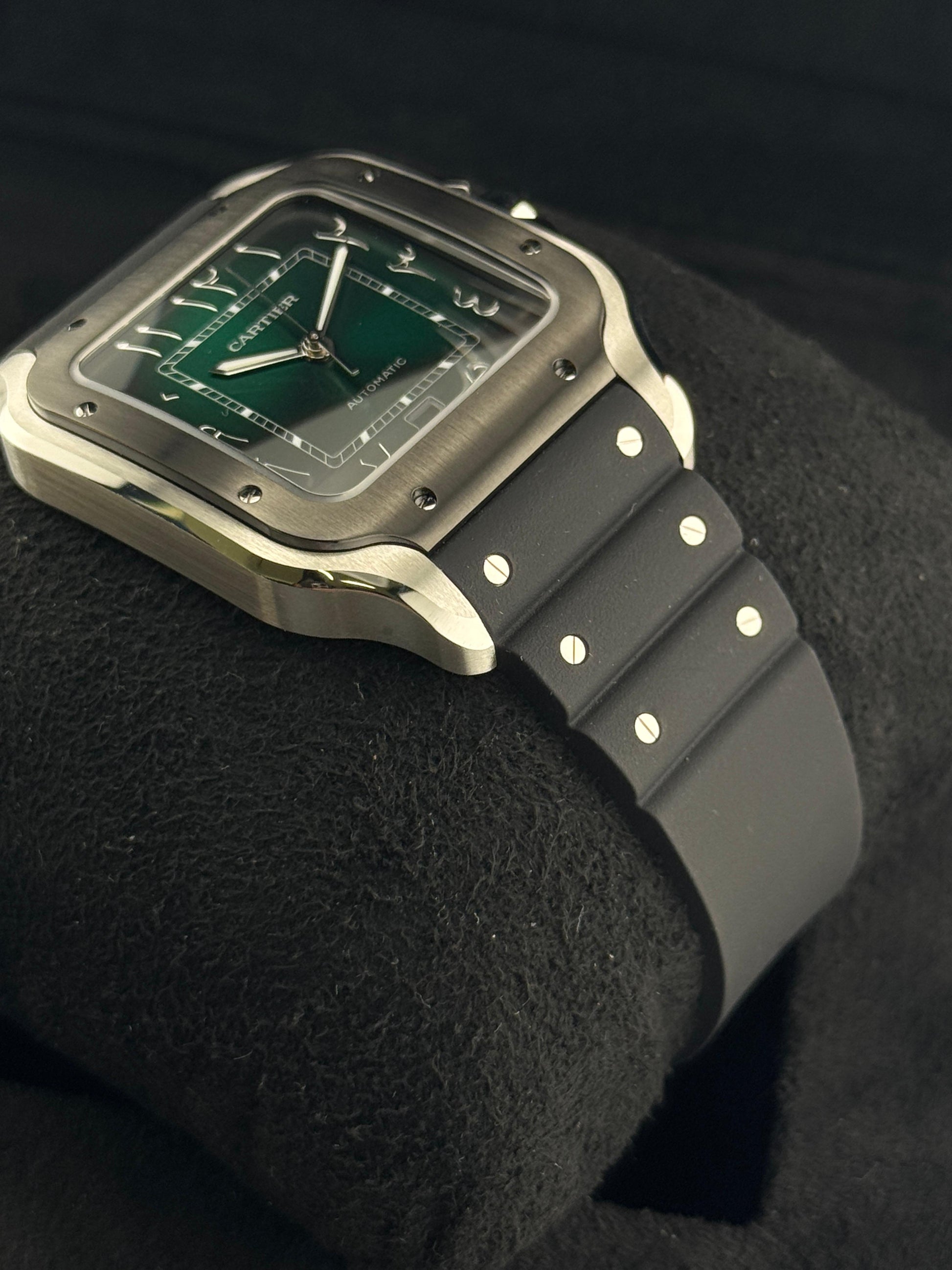 Cartier Santos De Cartier Large Green Arabic Dial 2025 - HOURLY 
