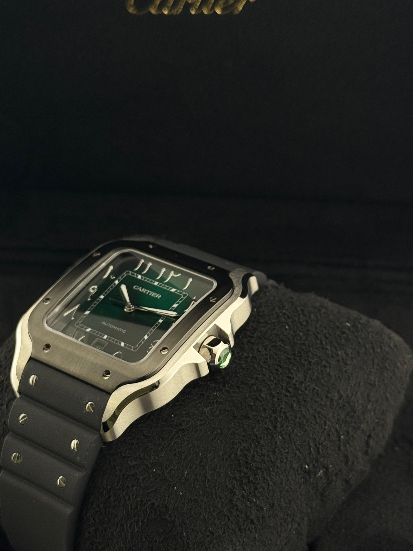 Cartier Santos De Cartier Large Green Arabic Dial 2025 - HOURLY 