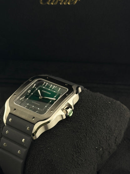 Cartier Santos De Cartier Large Green Arabic Dial 2025 - HOURLY 
