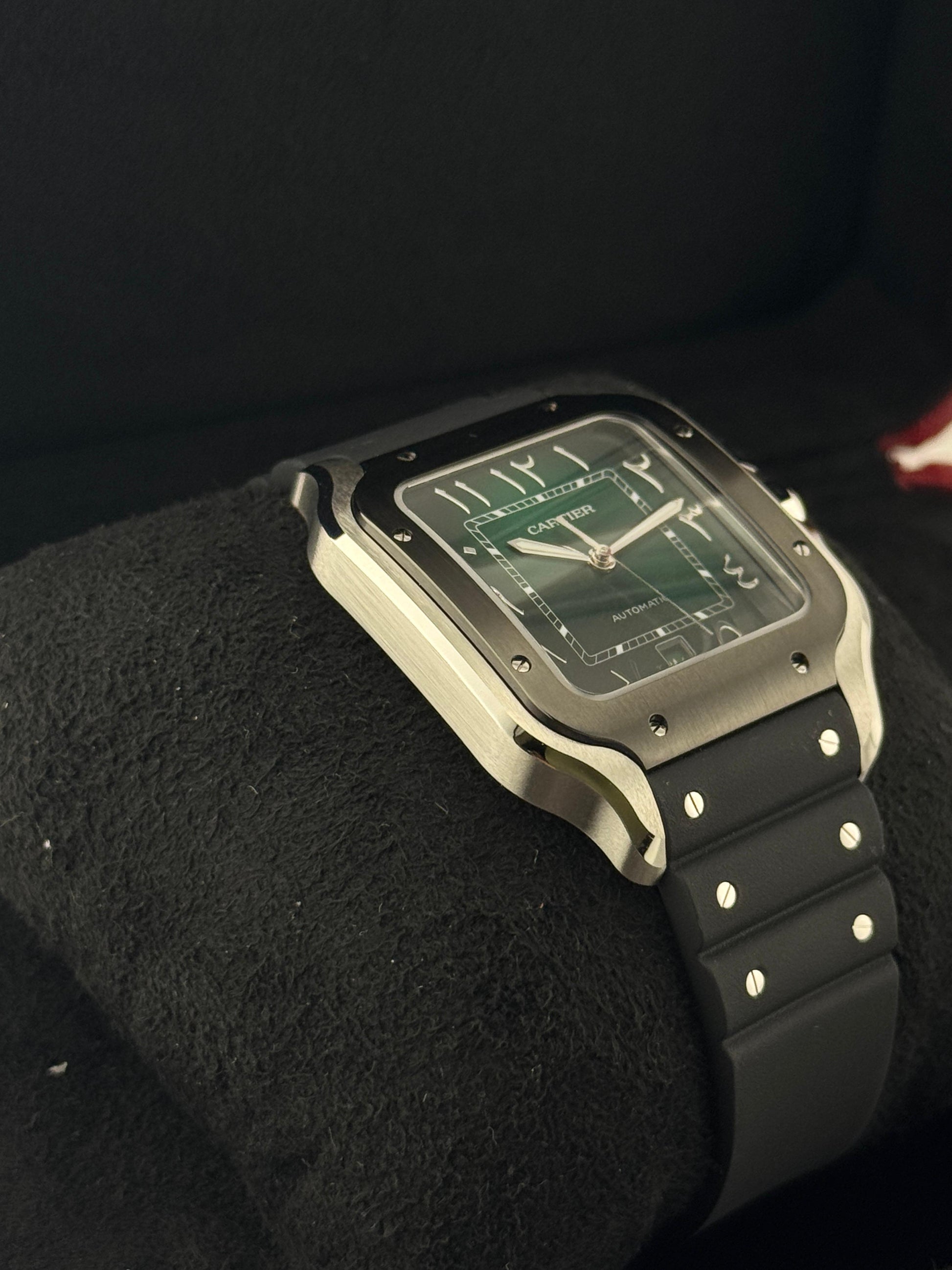 Cartier Santos De Cartier Large Green Arabic Dial 2025 - HOURLY 