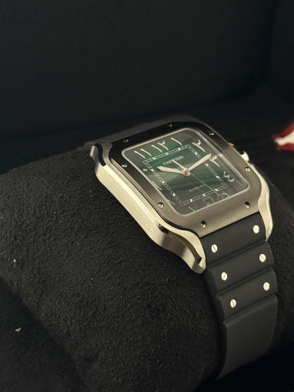 Cartier Santos De Cartier Large Green Arabic Dial 2025 - HOURLY 
