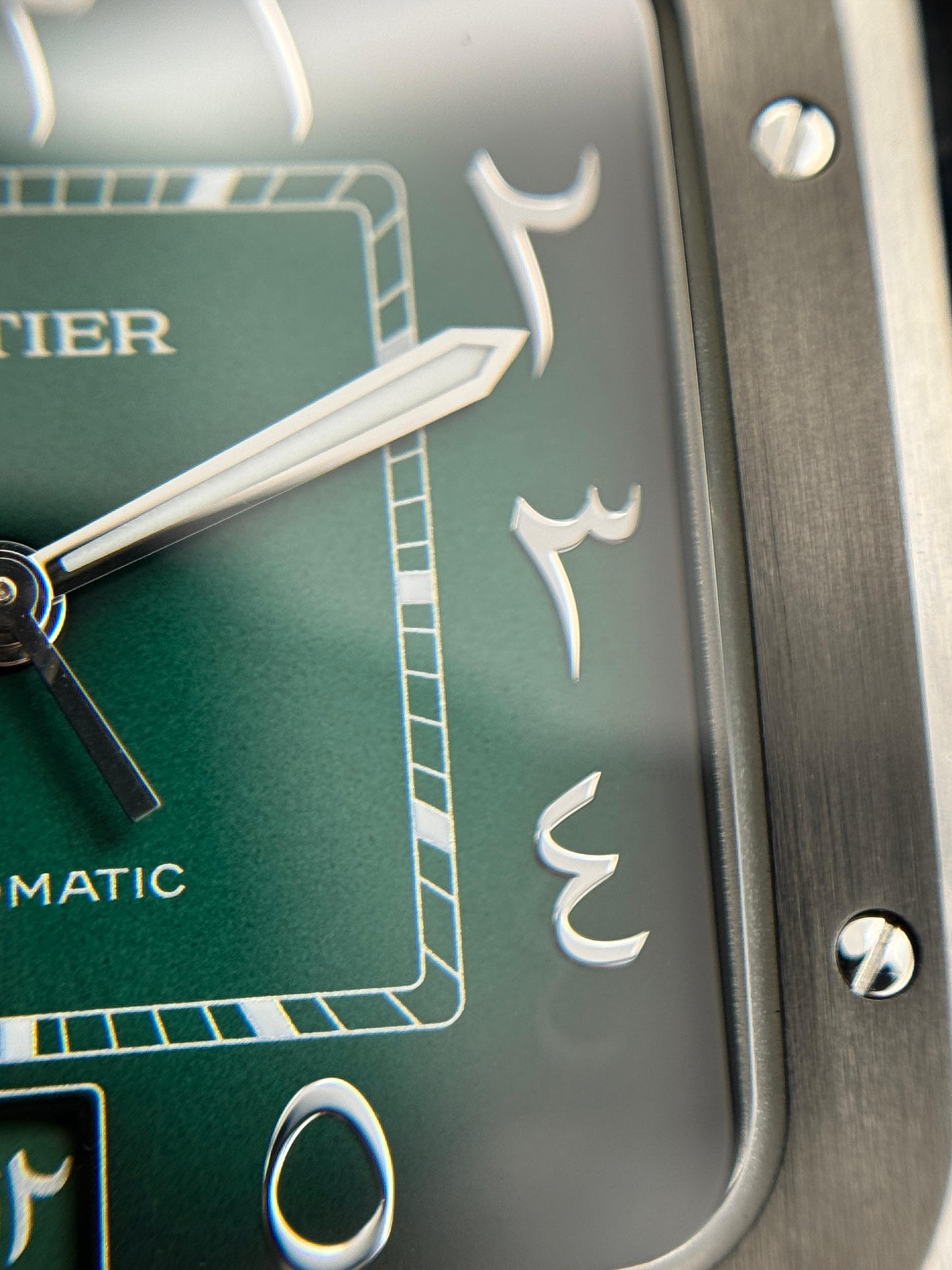 Cartier Santos De Cartier Large Green Arabic Dial 2025 - HOURLY 
